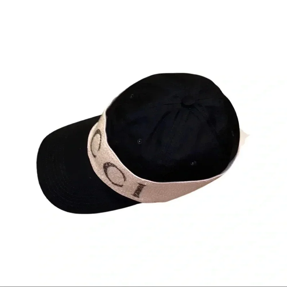 Gucci Black Logo Linen Baseball Cap Size Medium - Picture 4 of 9